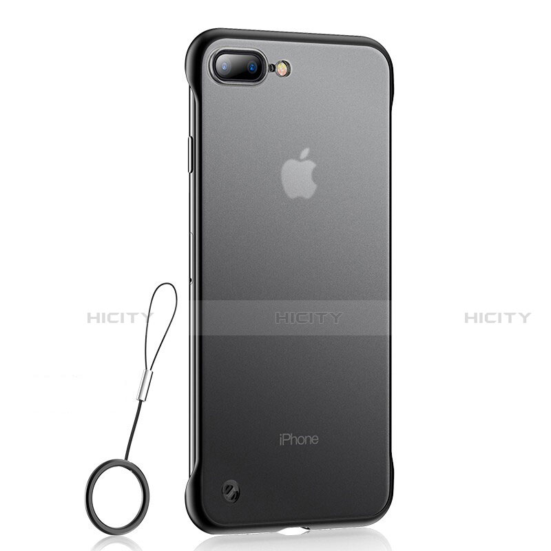 Coque Ultra Fine TPU Souple Housse Etui Transparente HT02 pour Apple iPhone 8 Plus Noir Plus