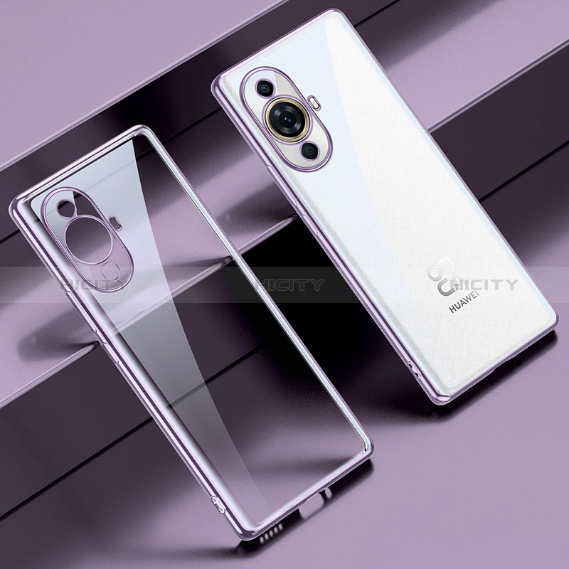 Coque Ultra Fine TPU Souple Housse Etui Transparente LD1 pour Huawei Nova 11 Pro Violet Plus