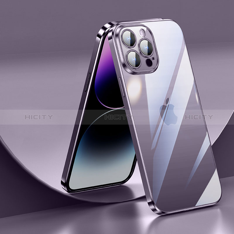 Coque Ultra Fine TPU Souple Housse Etui Transparente LD2 pour Apple iPhone 13 Pro Violet Plus