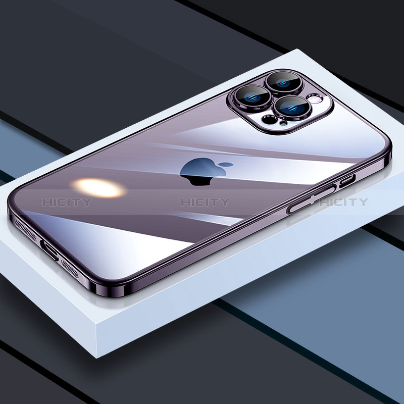 Coque Ultra Fine TPU Souple Housse Etui Transparente LD4 pour Apple iPhone 13 Pro Violet Plus
