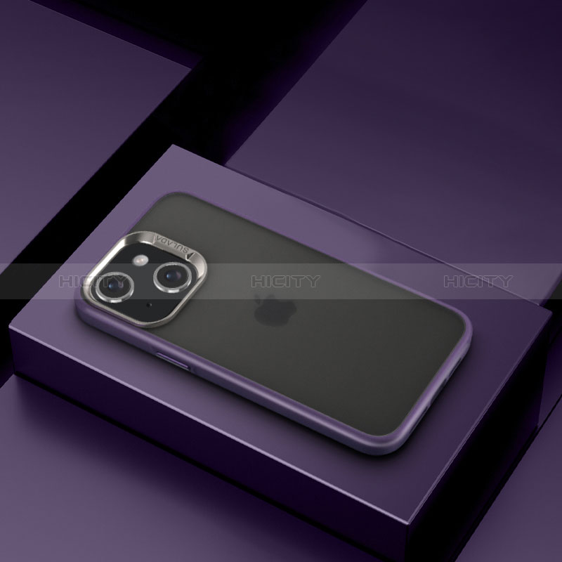 Coque Ultra Fine TPU Souple Housse Etui Transparente LD8 pour Apple iPhone 14 Plus Violet Plus