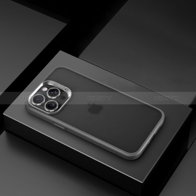Coque Ultra Fine TPU Souple Housse Etui Transparente LD8 pour Apple iPhone 14 Pro Gris Plus
