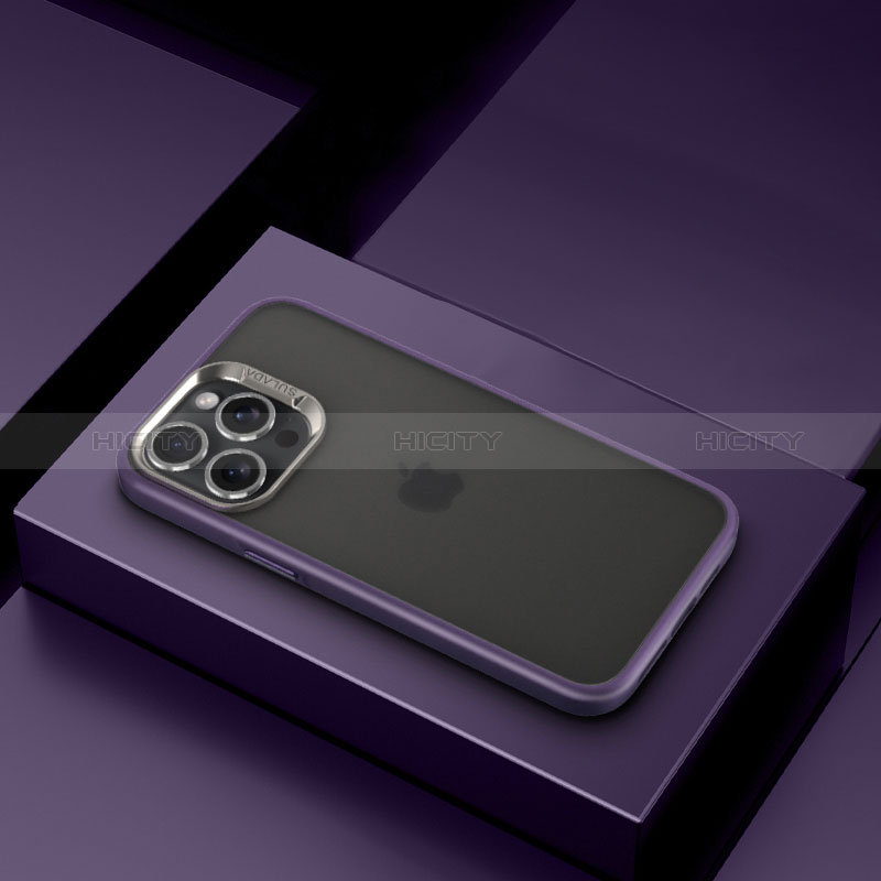 Coque Ultra Fine TPU Souple Housse Etui Transparente LD8 pour Apple iPhone 15 Pro Violet Plus