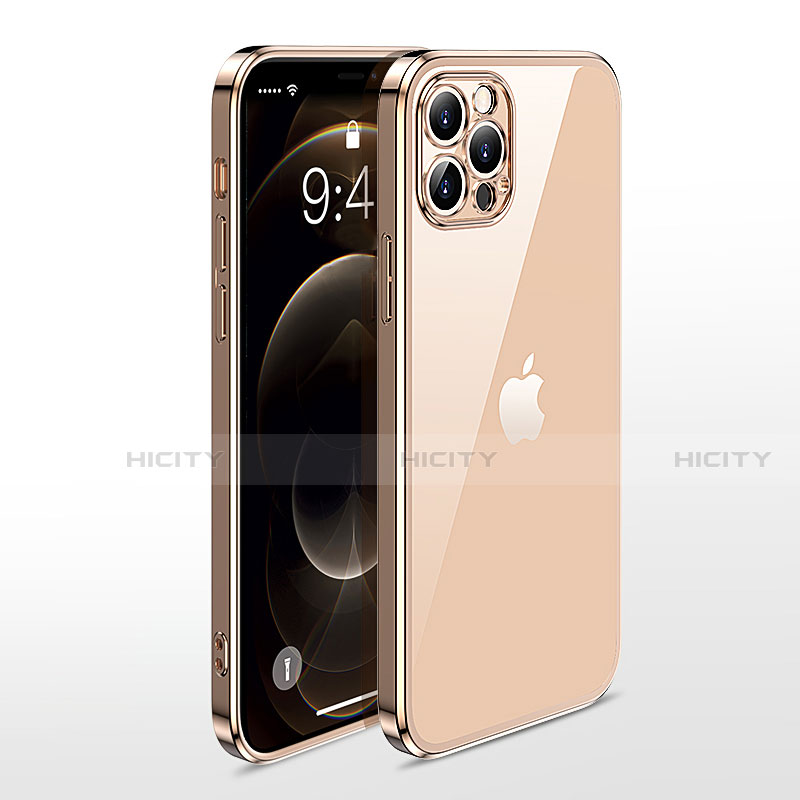 Coque Ultra Fine TPU Souple Housse Etui Transparente N01 pour Apple iPhone 12 Pro Or Plus