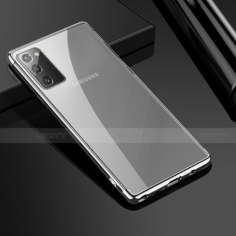 Coque Ultra Fine TPU Souple Housse Etui Transparente N03 pour Samsung Galaxy Note 20 5G Argent Plus