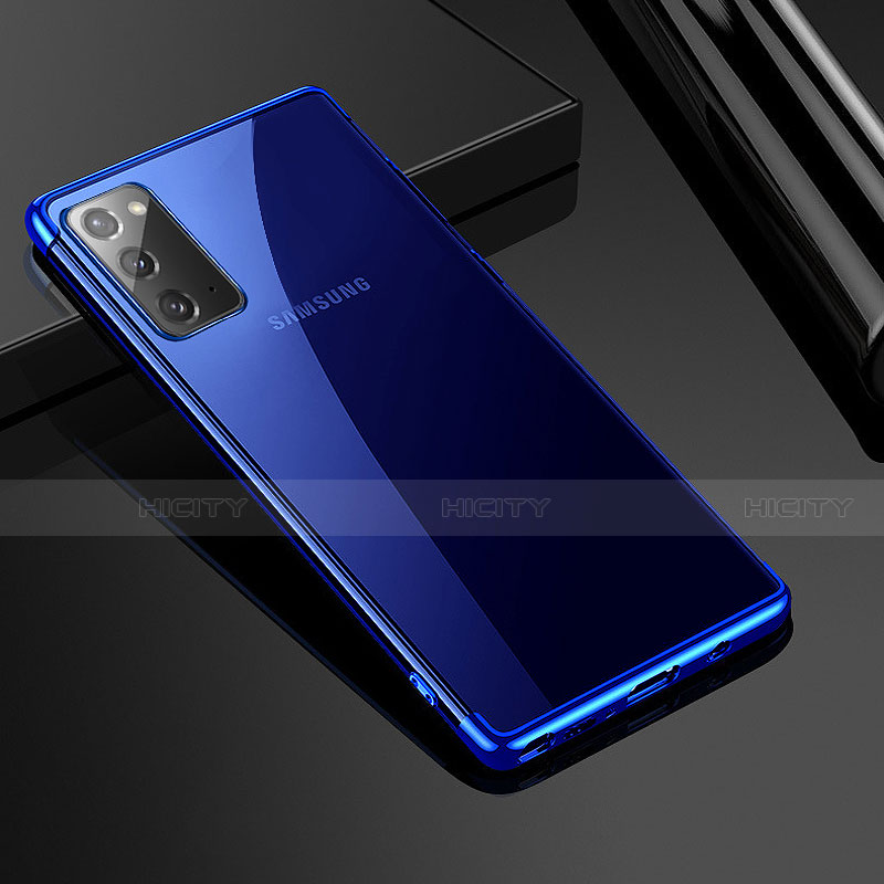 Coque Ultra Fine TPU Souple Housse Etui Transparente N03 pour Samsung Galaxy Note 20 5G Bleu Plus