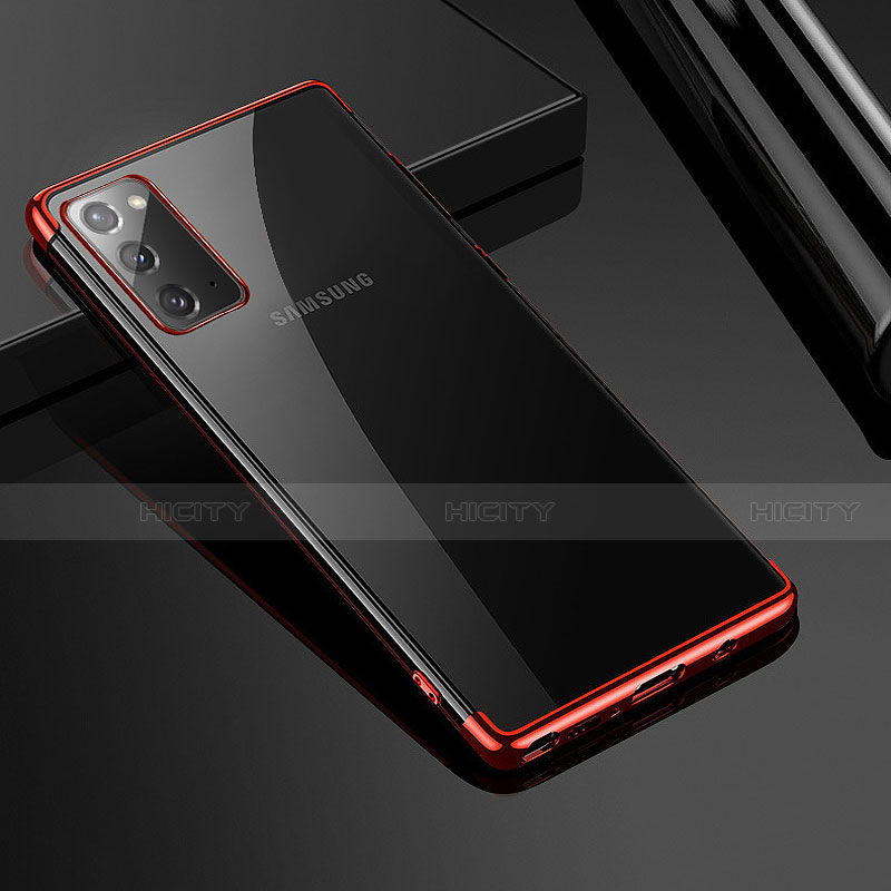 Coque Ultra Fine TPU Souple Housse Etui Transparente N03 pour Samsung Galaxy Note 20 5G Rouge Plus