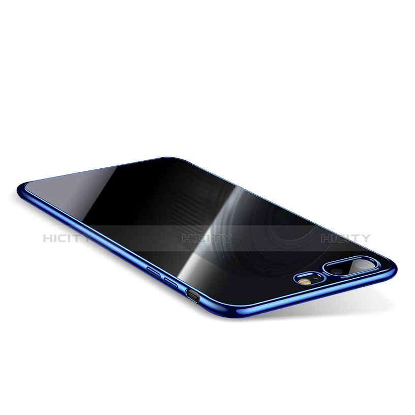 Coque Ultra Fine TPU Souple Housse Etui Transparente Q01 pour Apple iPhone 8 Plus Bleu Plus
