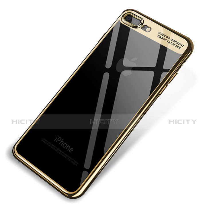 Coque Ultra Fine TPU Souple Housse Etui Transparente Q03 pour Apple iPhone 8 Plus Or Plus