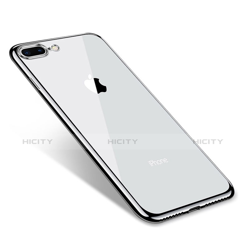 Coque Ultra Fine TPU Souple Housse Etui Transparente Q06 pour Apple iPhone 8 Plus Argent Plus