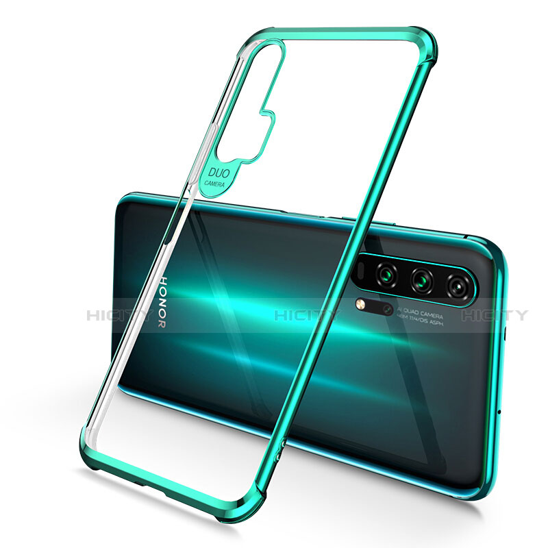 Coque Ultra Fine TPU Souple Housse Etui Transparente S01 pour Huawei Honor 20 Pro Vert Plus