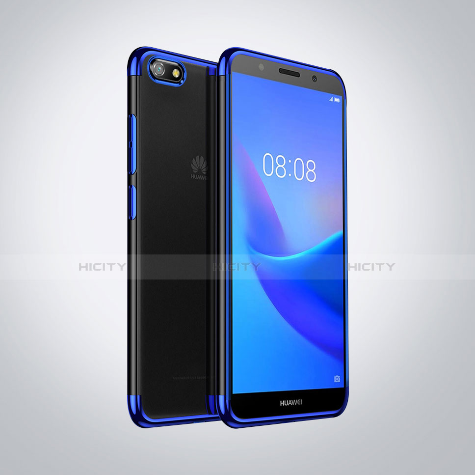 Coque Ultra Fine TPU Souple Housse Etui Transparente S01 pour Huawei Honor 7S Bleu Plus