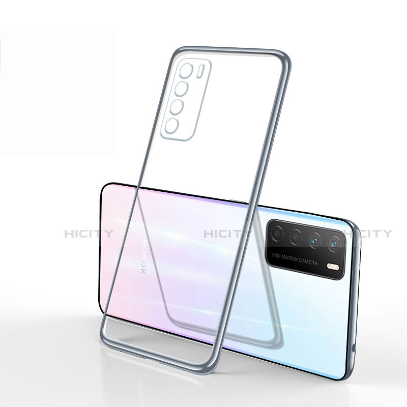 Coque Ultra Fine TPU Souple Housse Etui Transparente S01 pour Huawei Honor Play4 5G Argent Plus