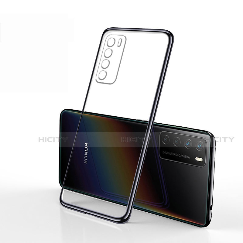Coque Ultra Fine TPU Souple Housse Etui Transparente S01 pour Huawei Honor Play4 5G Noir Plus