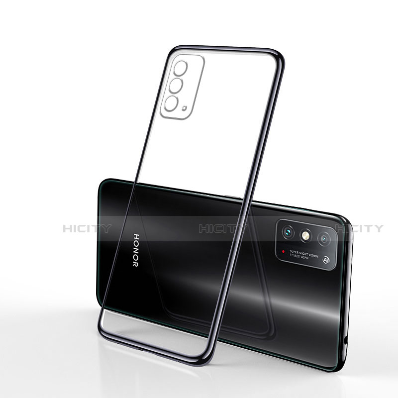 Coque Ultra Fine TPU Souple Housse Etui Transparente S01 pour Huawei Honor X10 Max 5G Noir Plus