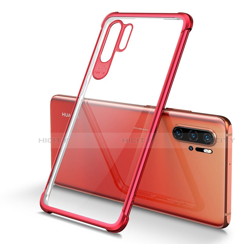 Coque Ultra Fine TPU Souple Housse Etui Transparente S01 pour Huawei P30 Pro Rouge Plus