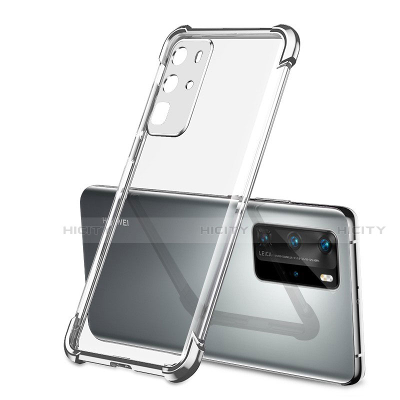 Coque Ultra Fine TPU Souple Housse Etui Transparente S01 pour Huawei P40 Pro Argent Plus