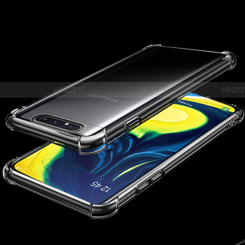 Coque Ultra Fine TPU Souple Housse Etui Transparente S01 pour Samsung Galaxy A80 Clair Plus