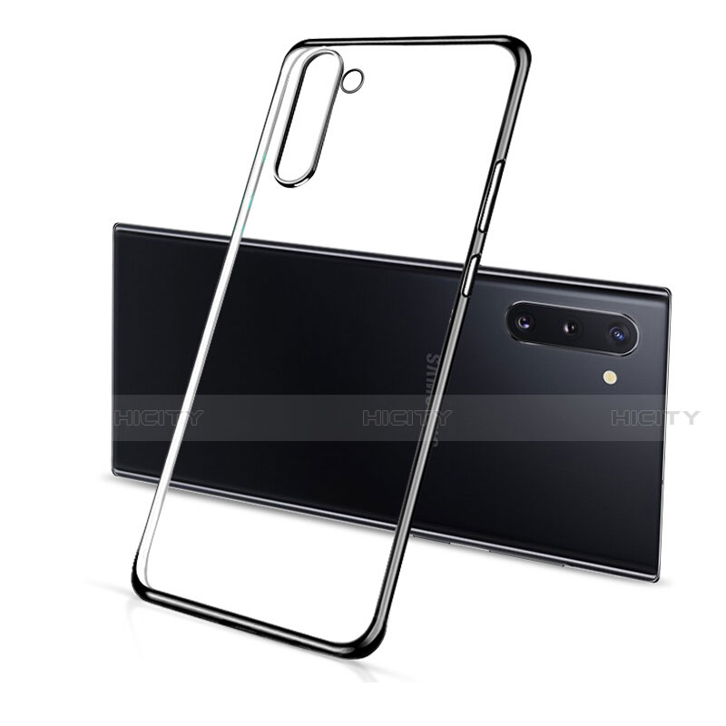 Coque Ultra Fine TPU Souple Housse Etui Transparente S01 pour Samsung Galaxy Note 10 5G Noir Plus
