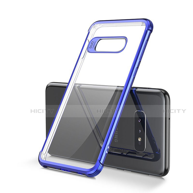 Coque Ultra Fine TPU Souple Housse Etui Transparente S01 pour Samsung Galaxy S10e Bleu Plus