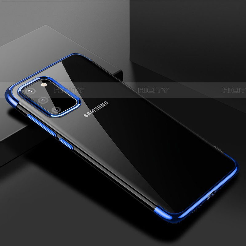 Coque Ultra Fine TPU Souple Housse Etui Transparente S01 pour Samsung Galaxy S20 5G Bleu Plus