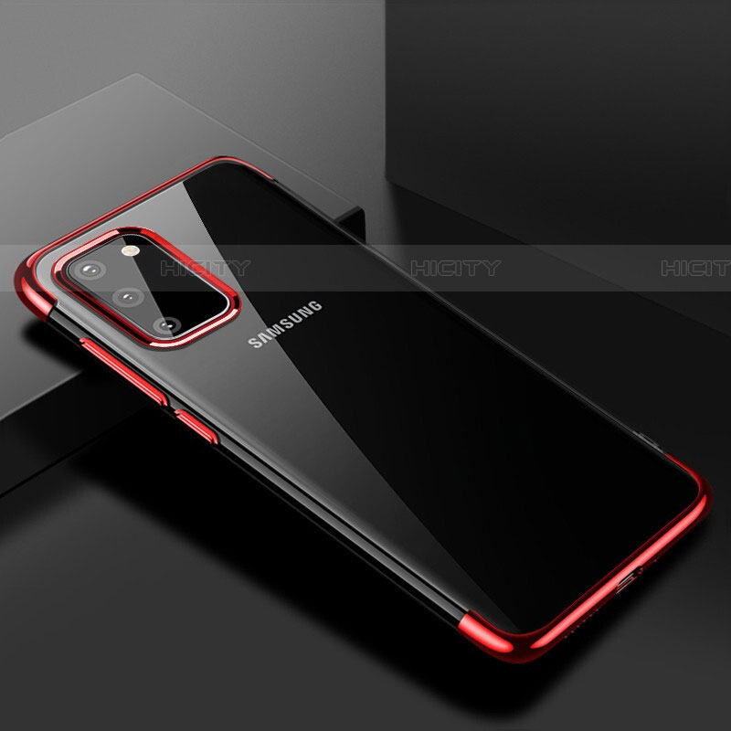 Coque Ultra Fine TPU Souple Housse Etui Transparente S01 pour Samsung Galaxy S20 5G Rouge Plus