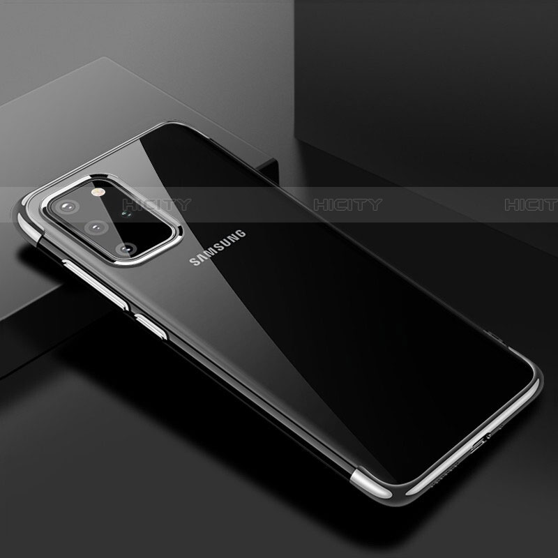 Coque Ultra Fine TPU Souple Housse Etui Transparente S01 pour Samsung Galaxy S20 Plus 5G Argent Plus
