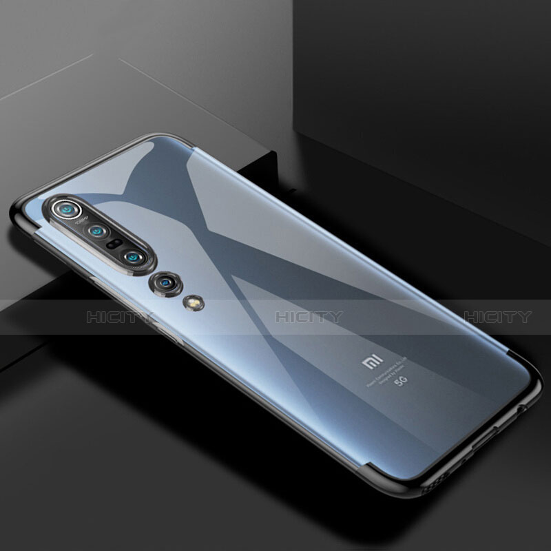 Coque Ultra Fine TPU Souple Housse Etui Transparente S01 pour Xiaomi Mi 10 Pro Noir Plus