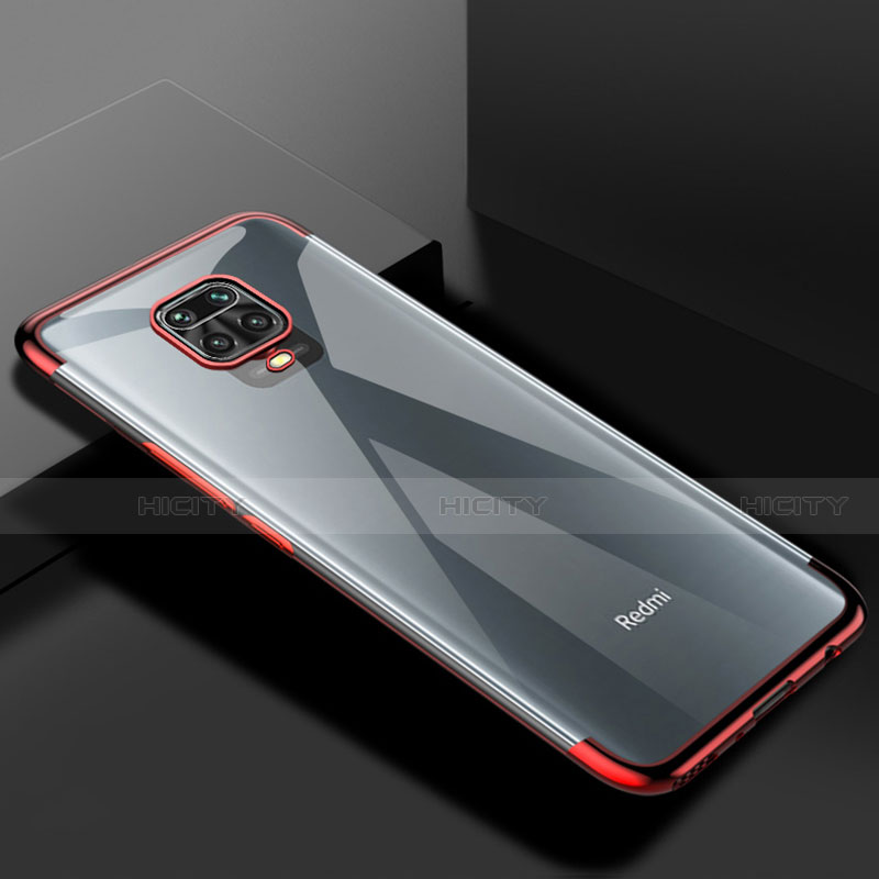 Coque Ultra Fine TPU Souple Housse Etui Transparente S01 pour Xiaomi Redmi Note 9 Pro Rouge Plus
