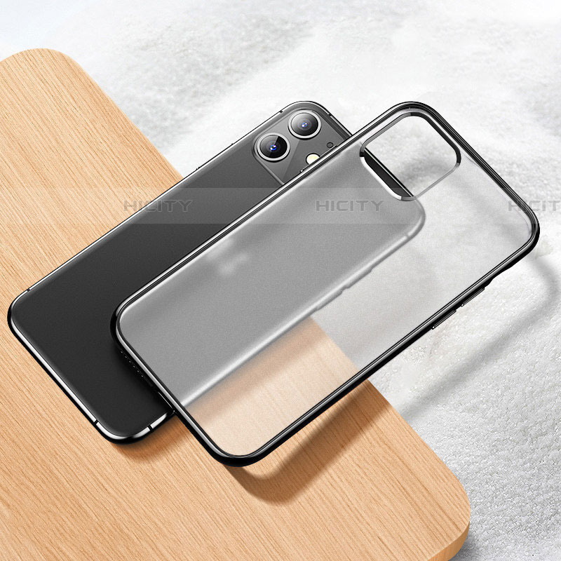 Coque Ultra Fine TPU Souple Housse Etui Transparente S02 pour Apple iPhone 11 Noir Plus