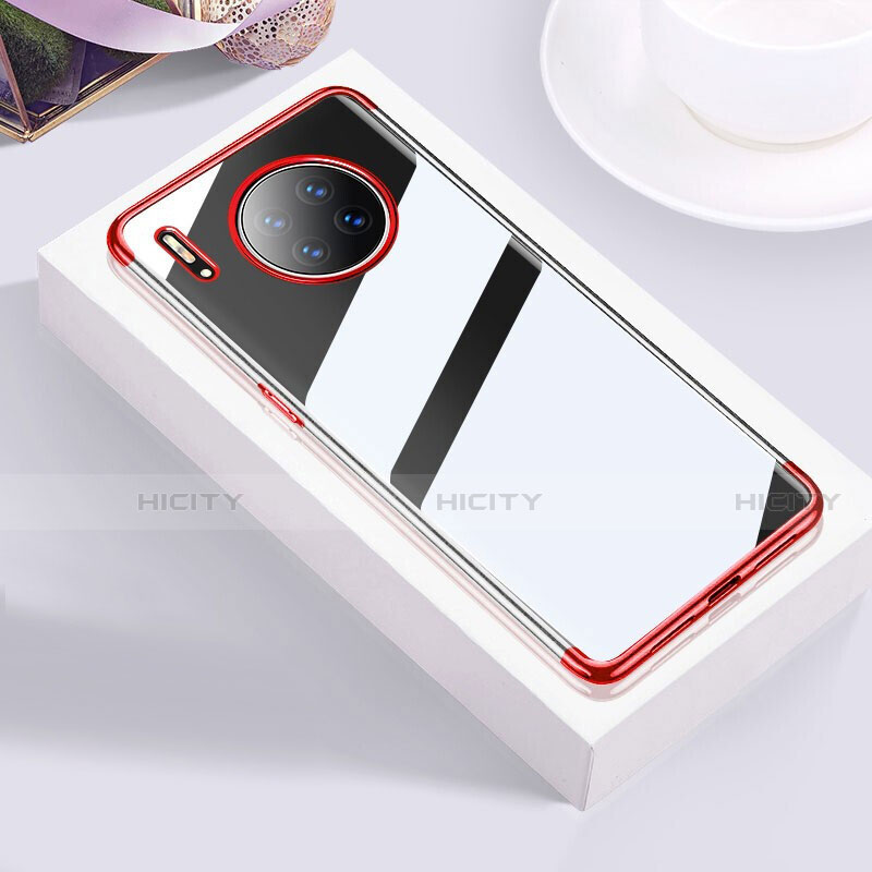 Coque Ultra Fine TPU Souple Housse Etui Transparente S02 pour Huawei Mate 30 5G Rouge Plus