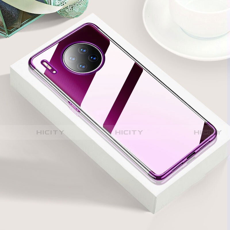 Coque Ultra Fine TPU Souple Housse Etui Transparente S02 pour Huawei Mate 30 Pro Violet Plus