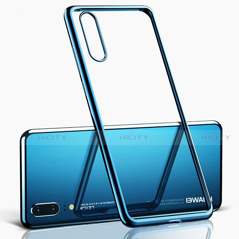 Coque Ultra Fine TPU Souple Housse Etui Transparente S02 pour Huawei P20 Bleu Plus