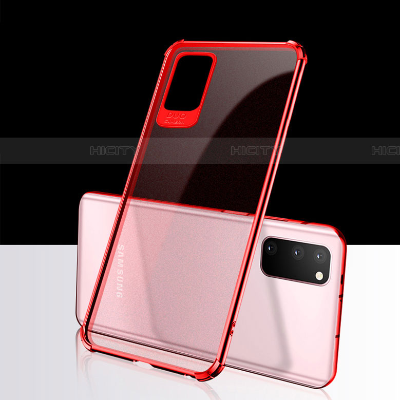 Coque Ultra Fine TPU Souple Housse Etui Transparente S02 pour Samsung Galaxy S20 5G Rouge Plus
