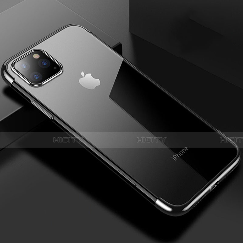 Coque Ultra Fine TPU Souple Housse Etui Transparente S03 pour Apple iPhone 11 Pro Noir Plus