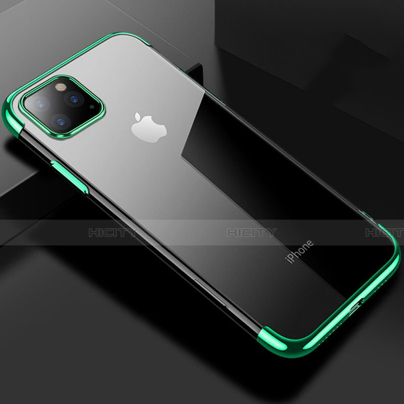 Coque Ultra Fine TPU Souple Housse Etui Transparente S03 pour Apple iPhone 11 Pro Vert Plus