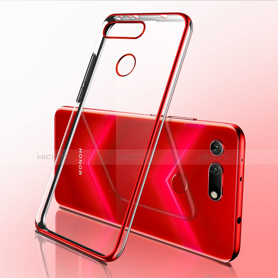 Coque Ultra Fine TPU Souple Housse Etui Transparente S03 pour Huawei Honor V20 Rouge Plus