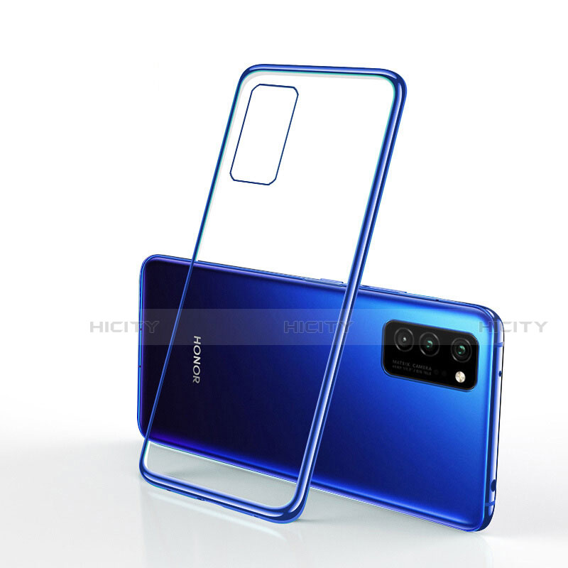 Coque Ultra Fine TPU Souple Housse Etui Transparente S03 pour Huawei Honor V30 Pro 5G Bleu Plus