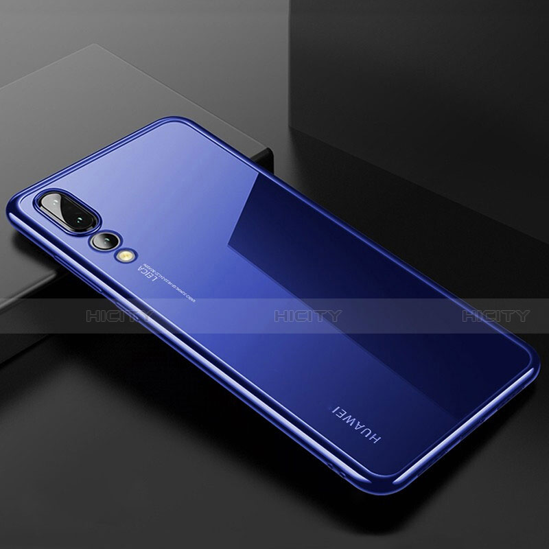 Coque Ultra Fine TPU Souple Housse Etui Transparente S03 pour Huawei P20 Pro Bleu Plus