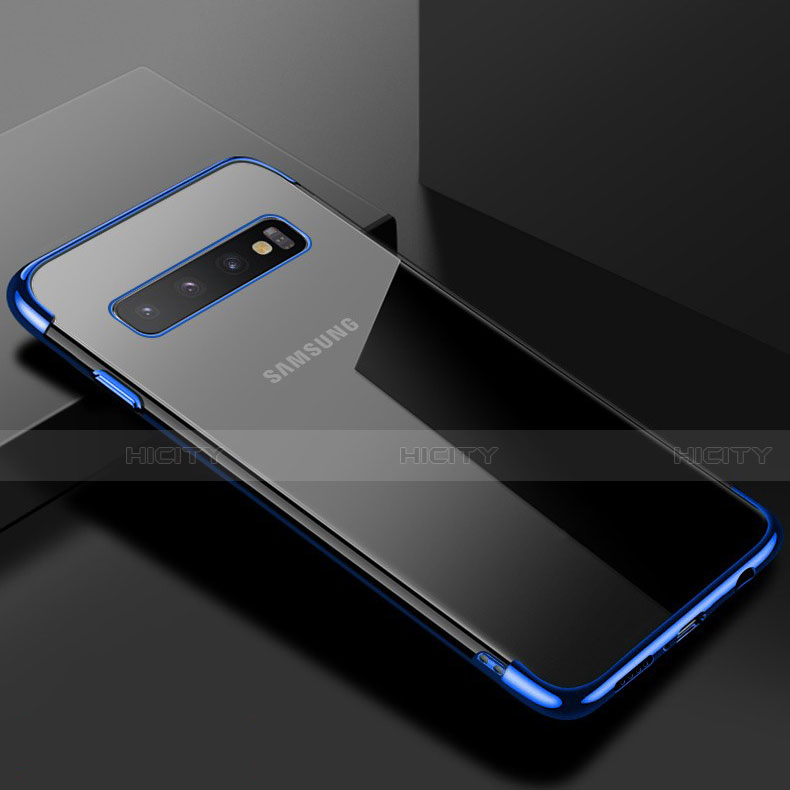 Coque Ultra Fine TPU Souple Housse Etui Transparente S03 pour Samsung Galaxy S10 5G Bleu Plus