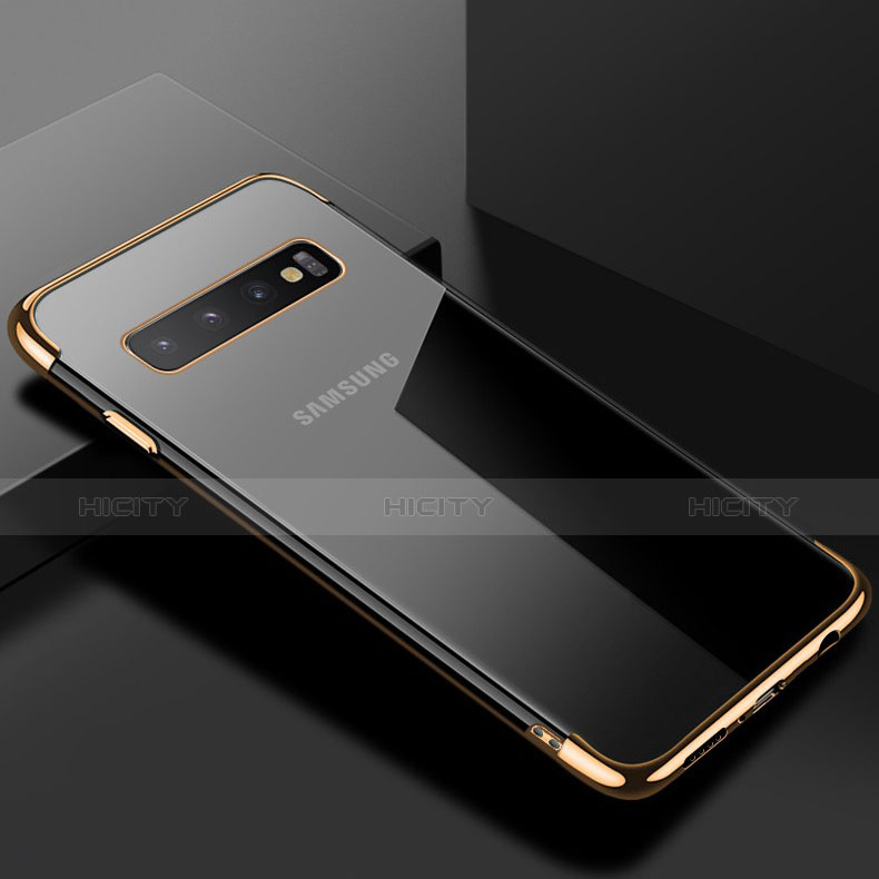 Coque Ultra Fine TPU Souple Housse Etui Transparente S03 pour Samsung Galaxy S10 Or Plus