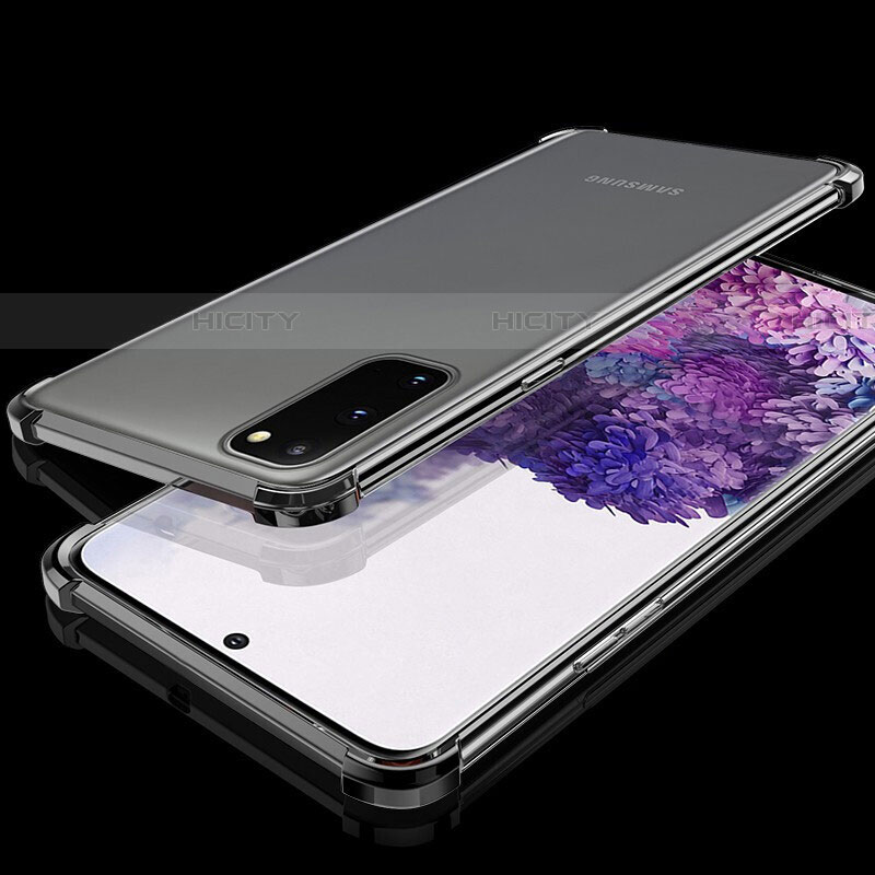 Coque Ultra Fine TPU Souple Housse Etui Transparente S03 pour Samsung Galaxy S20 Noir Plus