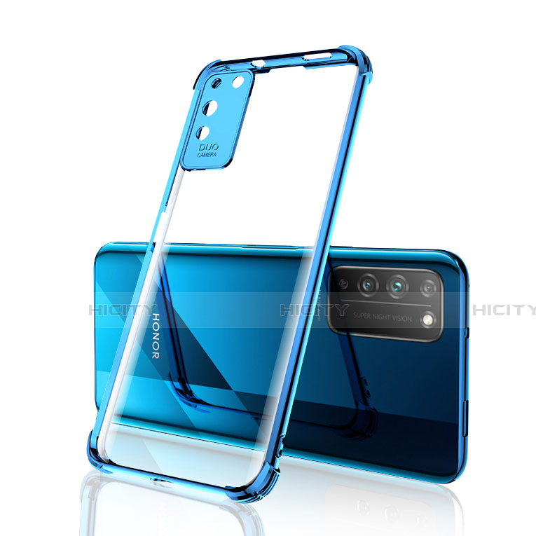 Coque Ultra Fine TPU Souple Housse Etui Transparente S04 pour Huawei Honor X10 5G Bleu Plus