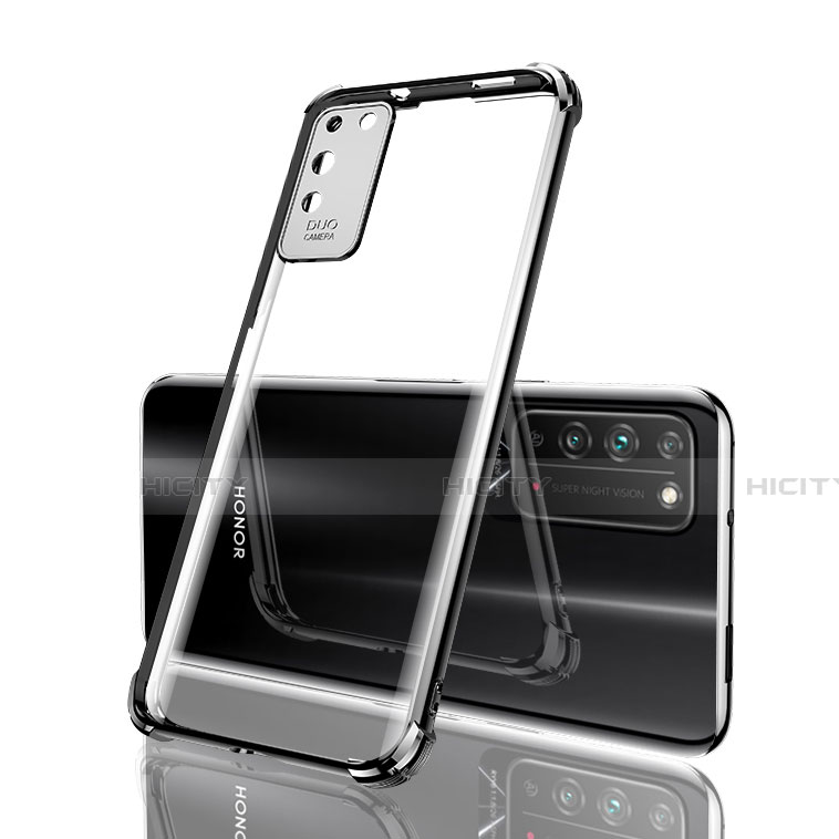 Coque Ultra Fine TPU Souple Housse Etui Transparente S04 pour Huawei Honor X10 5G Noir Plus