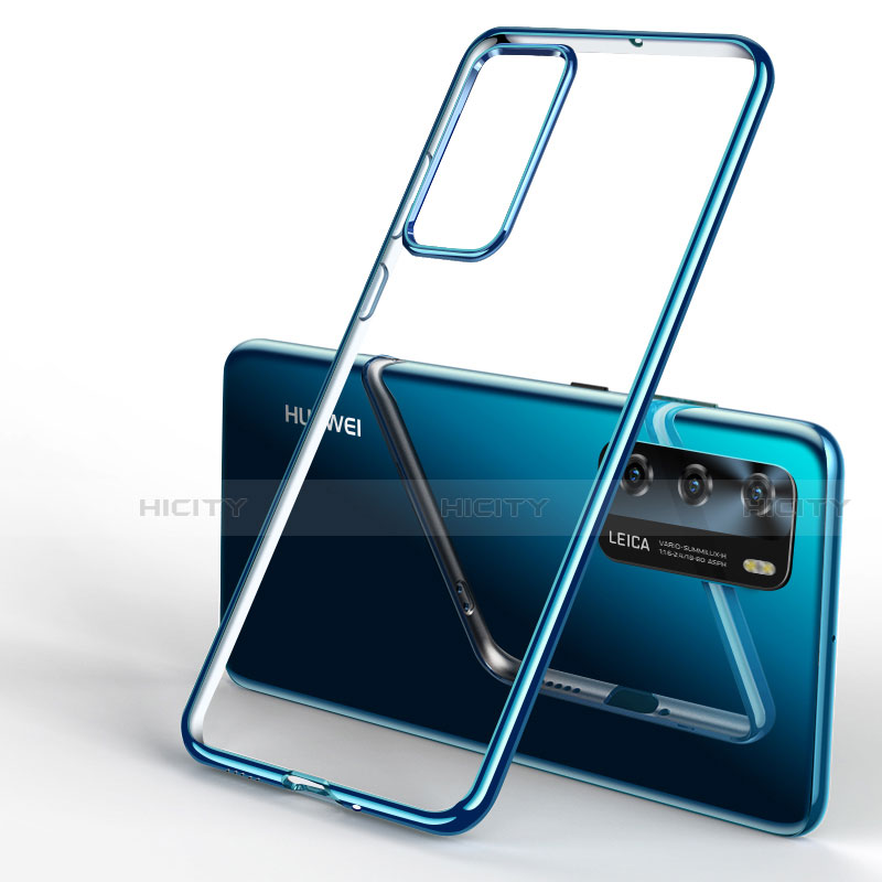 Coque Ultra Fine TPU Souple Housse Etui Transparente S04 pour Huawei P40 Bleu Plus