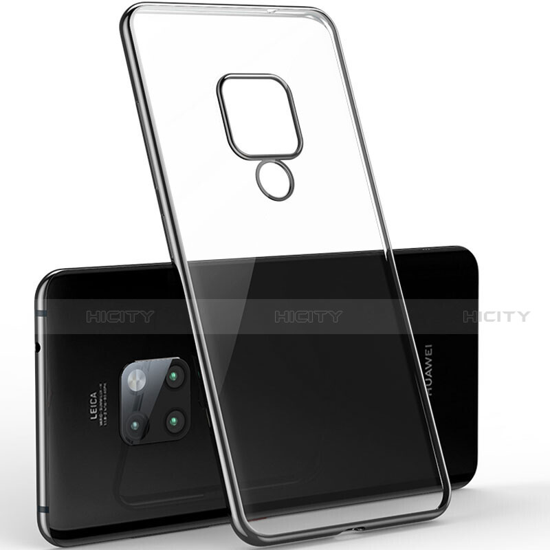 Coque Ultra Fine TPU Souple Housse Etui Transparente S06 pour Huawei Mate 20 X 5G Noir Plus