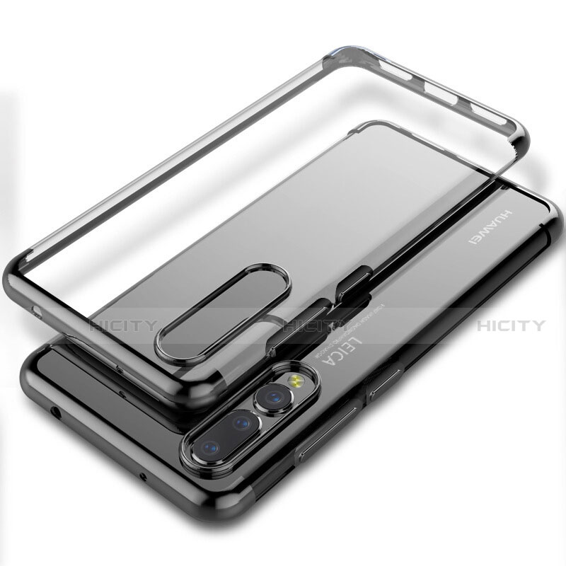 Coque Ultra Fine TPU Souple Housse Etui Transparente S06 pour Huawei P20 Pro Noir Plus