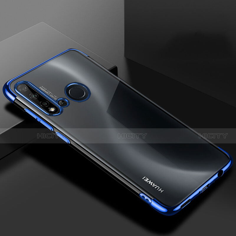 Coque Ultra Fine TPU Souple Housse Etui Transparente S07 pour Huawei Nova 5i Bleu Plus