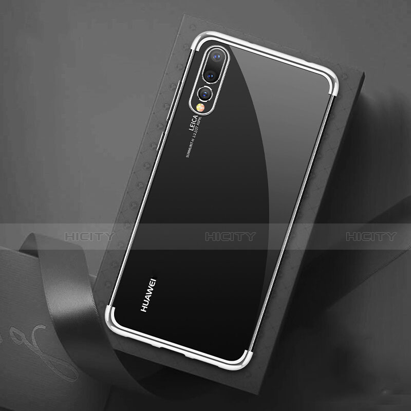 Coque Ultra Fine TPU Souple Housse Etui Transparente S07 pour Huawei P20 Pro Argent Plus