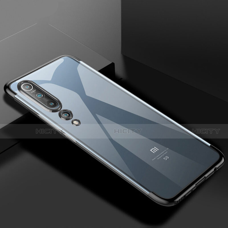 Coque Ultra Fine TPU Souple Housse Etui Transparente S2 pour Xiaomi Mi 10 Noir Plus